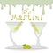 Vector illustration for alcohol cocktail martini