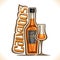 Vector illustration of alcohol drink Calvados