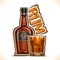 Vector illustration of alcohol drink Rum