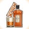 Vector illustration of alcohol drink Scotch Whisky