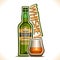 Vector illustration of alcohol drink Whiskey