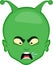 vector illustration alien or extraterrestrial head cartoon scream