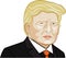 Vector illustration of American president Donald Trump
