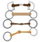 Vector illustration of ammunition for horses. Vector illustration of snaffle, soft bit horse rod for printing on paper, clothes