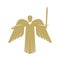Vector illustration. The angel is God\\\'s herald and messenger with a sword in his hand.