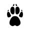 Vector illustration of animals footprints on white background