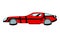 Vector illustration of an antigravity hovering car above the ground. transport. future