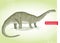 Vector illustration of Apatosaurus or Brontosaur or deseptive lizard on the green background. Series of prehistoric dinosaurs.