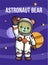 Vector Illustration, Astronaut Bear, Animal Clipart