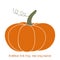 Vector illustration of autumn ripe cozy squash pumpkin. Thanksgiving day background. Hygge time. Halloween party kitchen linen