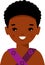 Vector illustration of avatar african-american, hawaiian male children