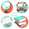 Vector Illustration back to school icons