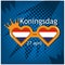 Vector illustration. background Netherlands Koningsdag of April 27, King`s Day. designs for posters, backgrounds, cards, banners,