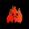 Vector illustration of a bad fire character.great for logo, icon, etc.