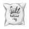 Vector illustration of bag and salty sign. Collection of bag and powder stock symbol for web.