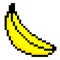 Vector Illustration of banana pixel