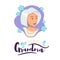 Vector Illustration Banner I Love You Grandma.