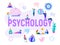 Vector illustration banner psychological help, counseling, training, group classes