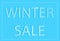 Vector illustration banner, sticker winter discount volumetric letters