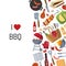 Vector illustration barbecue or grill cooking