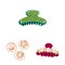 Vector illustration of barrette and hair sign. Collection of barrette and accessories vector icon for stock.