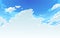 Vector illustration of beautiful bright cloudy sky in Anime Style. 2