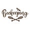 Vector illustration of a `beekeeping` lettering