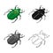 Vector illustration of beetle and green symbol. Set of beetle and dung vector icon for stock.