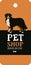 Vector illustration Bernese Mountain Dog Poster Pet Shop Design label
