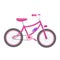 Vector illustration of bicycle pink, bike, wheel, transportation type. Flat style.