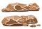 Vector illustration of the big and small rocks on a white background