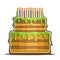 Vector illustration of birthday Cake