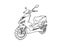 Vector illustration black isolated and white sport motorcycle.