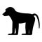 Vector illustration black silhouette baboon