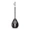 Vector illustration of black and white turkish electric baglama saz in flat style