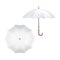 Vector Illustration of Blank White Umbrella