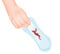 Vector illustration of a blood On Sanitary Pad