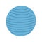 Vector illustration of  a blue fitness ball.