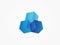 Vector Illustration Blue three Cube logo design icon