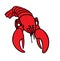 Vector illustration of the boiled lobster