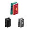 Vector illustration of book and text icon. Set of book and encyclopedia  stock vector illustration.