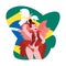 Vector illustration of Brazilan carnival dancer. Beautiful brazil