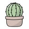 Vector illustration of a bright cactus. flat, cute