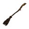 Vector illustration of a broom for a witch. sketch on a white background, isolated image