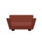 Vector illustration of brown couch