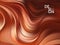 Vector illustration: Brown flow background. Wave chocolate Liquid shape color backdrop. Trendy Art design
