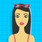 Vector Illustration brunette girl