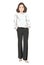 Vector illustration of business woman, secretary  or teacher in formal clothes