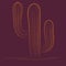 Vector illustration of cactus outline