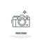 Vector illustration of Camera. Line art style.